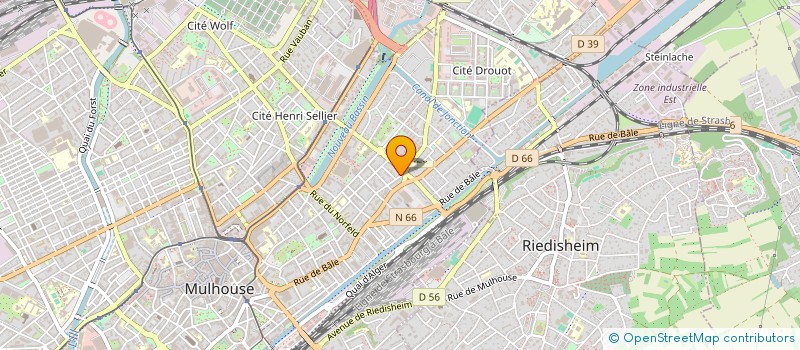 localisation de l'entreprise LES ORTEILS DECOLLES  MULHOUSE