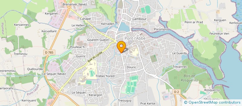 localisation de l'entreprise LES ORTHODONTISTES BIGOUDENS à PONT-L'ABBE