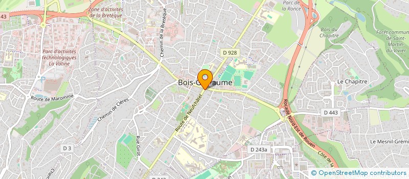 localisation de l'entreprise LES ORTHOS CANALETTO à BOIS-GUILLAUME