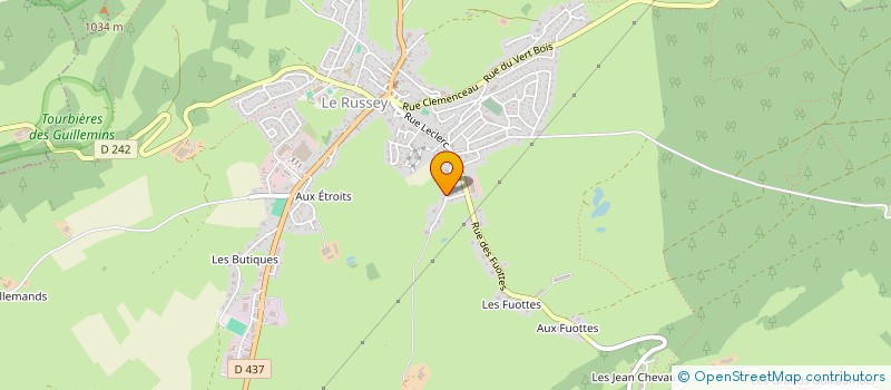 localisation de l'entreprise LES OUDOTS  LE RUSSEY