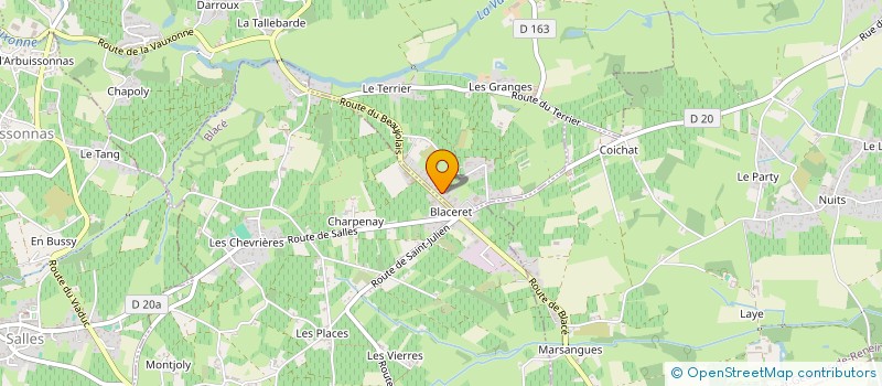 localisation de l'entreprise LES OULLIERES EN FETE  SAINT-ETIENNE-DES-OULLIERES