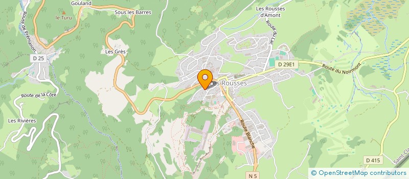 localisation de l'entreprise LES OUREAS  LES ROUSSES