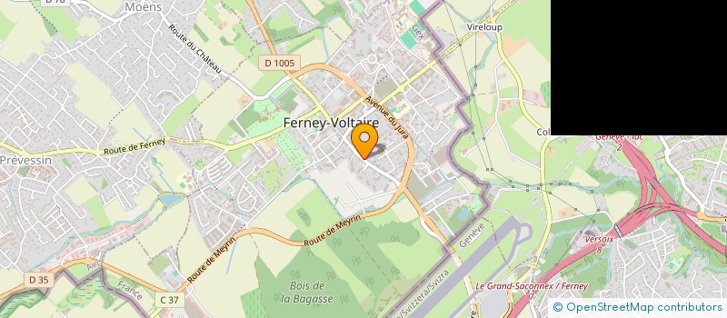 localisation de l'entreprise LES OURSINS à FERNEY-VOLTAIRE