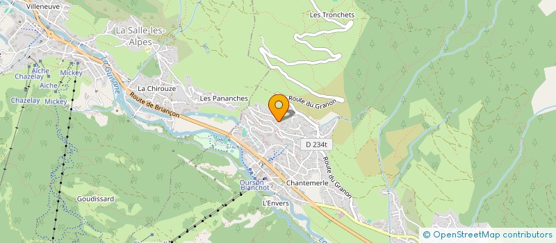 localisation de l'entreprise LES OURSONS DES NEIGES  SAINT-CHAFFREY