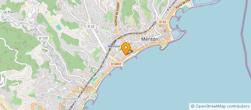 localisation de l'entreprise LES OUTILS DE LA COMMUNICATION à MENTON