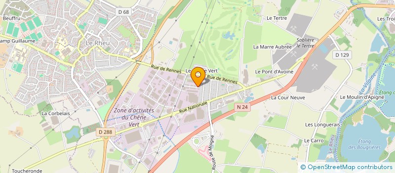 localisation de l'entreprise LES OUVERTURES BRETONNES  LE RHEU