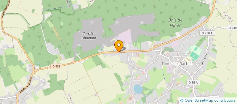 localisation de l'entreprise LES OUVRIERS DE L'AMEUBLEMENT DOUAISIS à FLINES-LEZ-RACHES