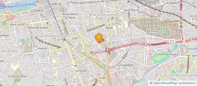 localisation de l'entreprise LES OUVRIERS DE LA FENETRE à MARSEILLE