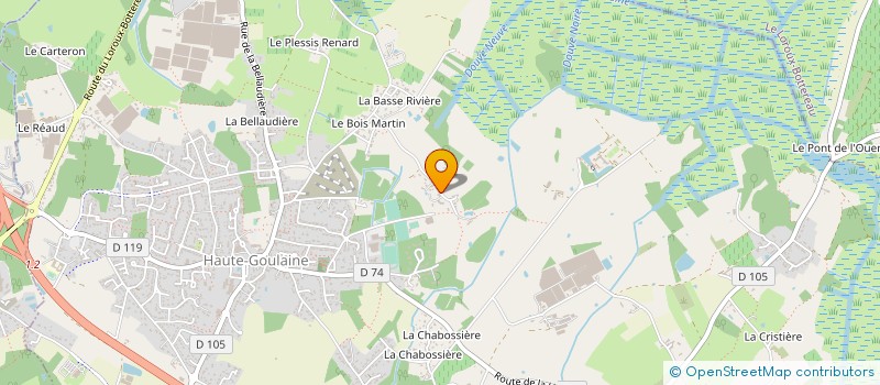 localisation de l'entreprise LES OUVRIERS DU JARDIN à HAUTE-GOULAINE