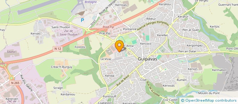 localisation de l'entreprise LES OYATS  GUIPAVAS