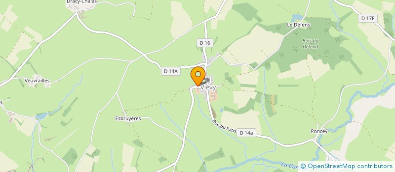 localisation de l'entreprise LES P'TIOTS DE LA VIMAVOU, ASSOCIATION CULTURELLE ET SPORTIVE DE L'ECOLE RPI VIEVY- MAGNIEN-VOUDENAY  VIEVY