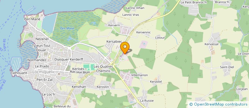 localisation de l'entreprise LES P'TITES ABEILLES à RIANTEC