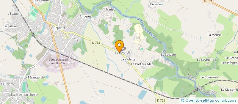 localisation de l'entreprise LES P'TITES BOUILLES à CUGAND