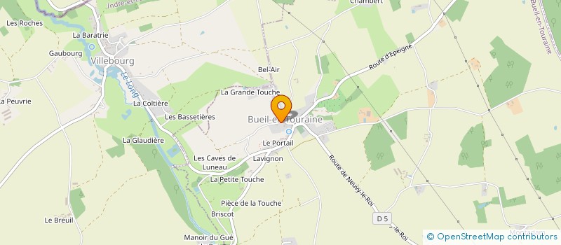 localisation de l'entreprise LES P'TITES BOUILLES  BUEIL-EN-TOURAINE