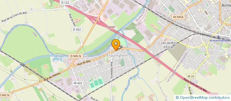 localisation de l'entreprise LES P'TITES CANAILLES DE LA LYS  ERQUINGHEM-LYS