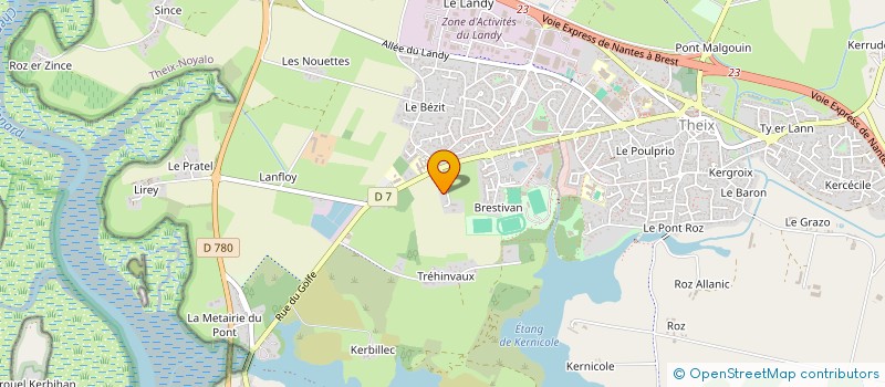 localisation de l'entreprise LES P'TITES FOURMIS  THEIX-NOYALO