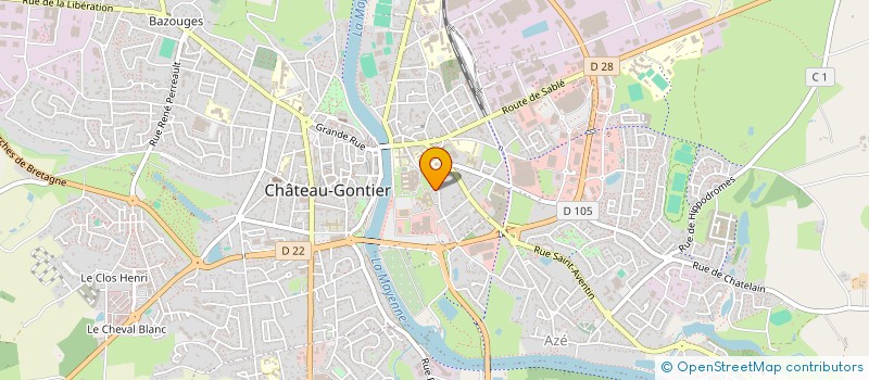 localisation de l'entreprise LES P'TITES FRIPOUILLES à CHATEAU-GONTIER-SUR-MAYENNE