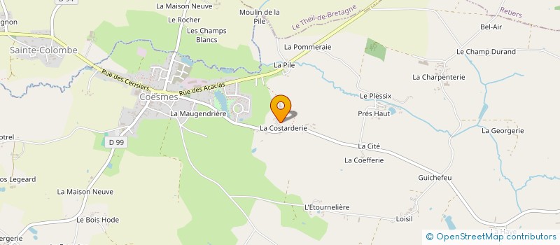 localisation de l'entreprise LES P'TITES MAINS  COESMES