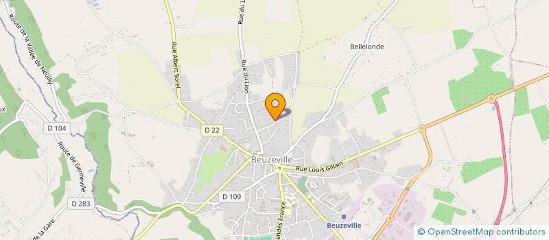 localisation de l'entreprise LES P'TITES MAINS VERTES à BEUZEVILLE