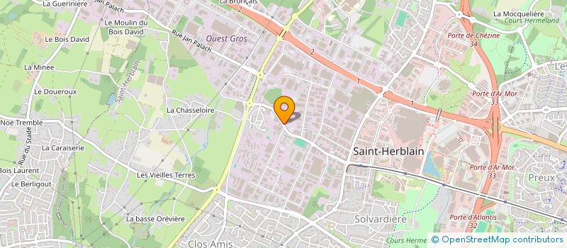 localisation de l'entreprise LES P'TITES MOUETTES  ST-HERBLAIN