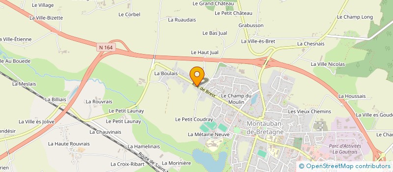 localisation de l'entreprise LES P'TITES NATURES DE BROCELIANDE  MONTAUBAN-DE-BRETAGNE