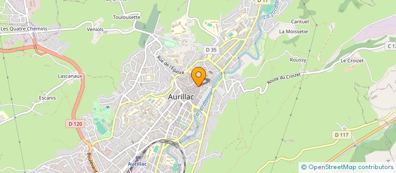 localisation de l'entreprise LES P'TITES POMPES à AURILLAC