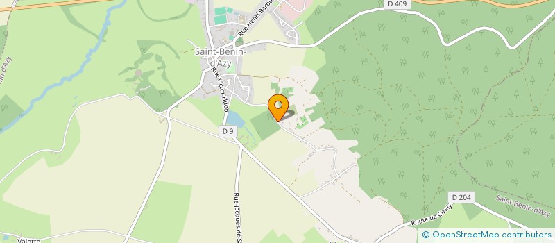 localisation de l'entreprise LES P'TITS AMOGNARDS  SAINT-BENIN-D'AZY