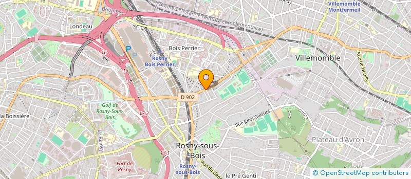 localisation de l'entreprise LES P'TITS BATARDS à ROSNY-SOUS-BOIS