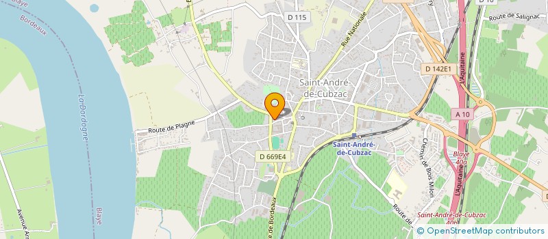 localisation de l'entreprise LES P'TITS BISOUS à SAINT-ANDRE-DE-CUBZAC