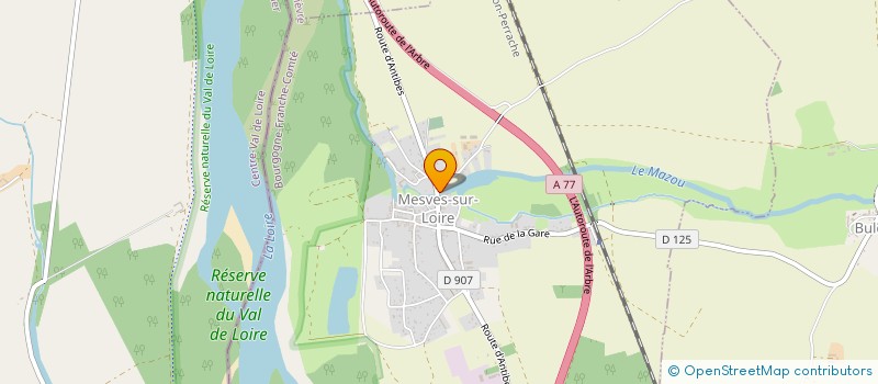 localisation de l'entreprise LES P'TITS BONHEURS à MESVES-SUR-LOIRE