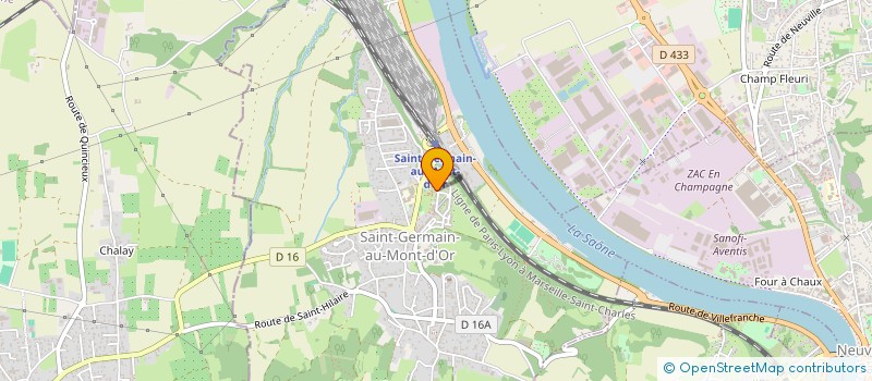 localisation de l'entreprise LES P'TITS BOUTS D'OR  SAINT-GERMAIN-AU-MONT-D'OR