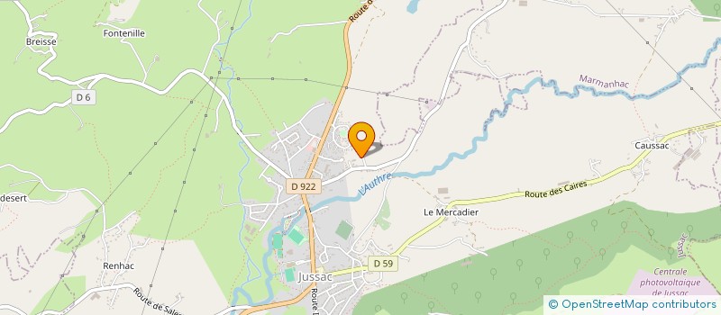 localisation de l'entreprise LES P'TITS CANTAL'LOUPS à JUSSAC