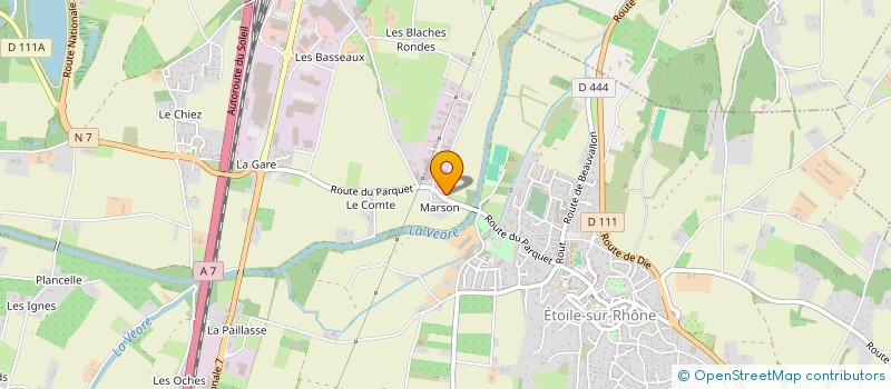 localisation de l'entreprise LES P'TITS CHARRONS à ETOILE-SUR-RHONE