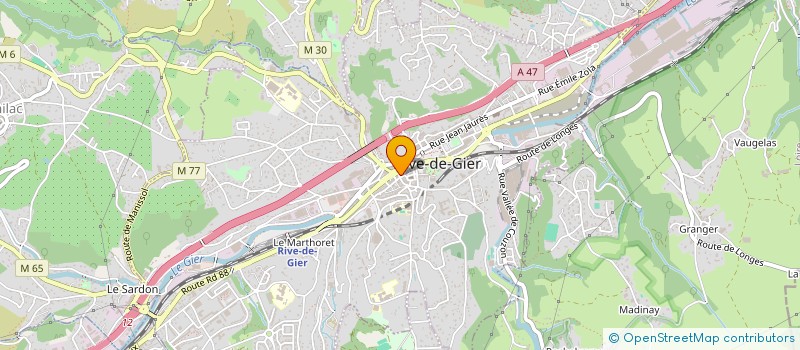 localisation de l'entreprise LES P'TITS CHATONS  RIVE-DE-GIER