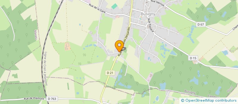 localisation de l'entreprise LES P'TITS CROQUANTS DE CLAUDE BERNARD  BUSIGNY