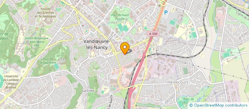 localisation de l'entreprise LES P'TITS CROUSTILLANTS (L PC)  VANDUVRE-LES-NANCY