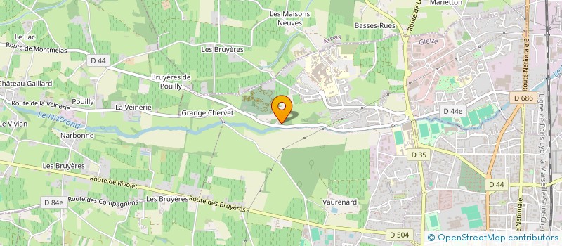 localisation de l'entreprise LES P'TITS DOUDOUS DE L'HOPITAL DE VILLEFRANCHE SUR SAONE  GLEIZE