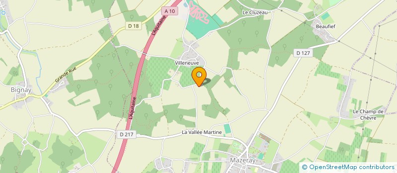 localisation de l'entreprise LES P'TITS DROLES DU RPI APE DU RPI BIGNAY-FENIOUX-GRANDJEAN-MAZERAY  MAZERAY