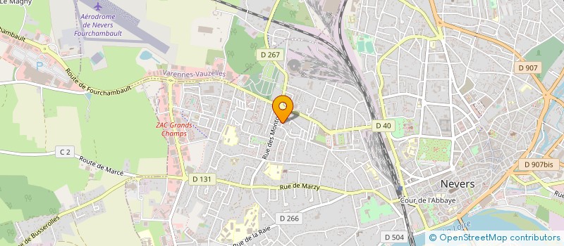 localisation de l'entreprise LES P'TITS DU 58 à NEVERS