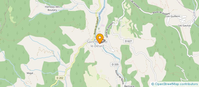 localisation de l'entreprise LES P'TITS DU DESERT  SAINT-NAZAIRE-LE-DESERT