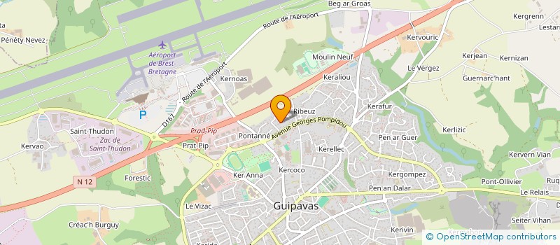 localisation de l'entreprise LES P'TITS ELFES à GUIPAVAS