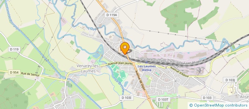 localisation de l'entreprise LES P'TITS GAULOIS DE JEAN MOULIN  VENAREY-LES-LAUMES