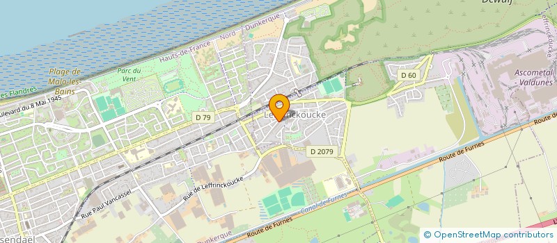 localisation de l'entreprise LES P'TITS LOUIS à LEFFRINCKOUCKE