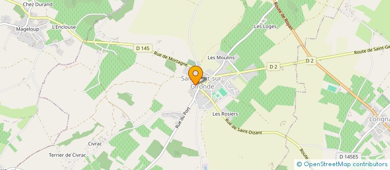 localisation de l'entreprise LES P'TITS LOUPS à SAINT-FORT-SUR-GIRONDE