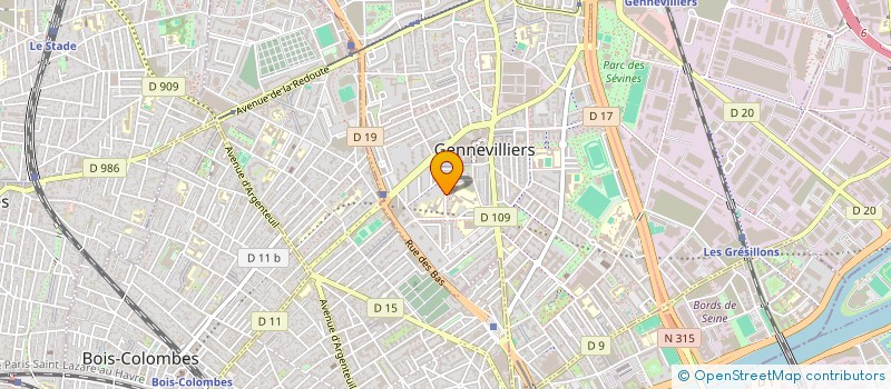 localisation de l'entreprise LES P'TITS LOUPS à GENNEVILLIERS