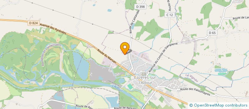 localisation de l'entreprise LES P'TITS LOUPS  CAZERES-SUR-L'ADOUR