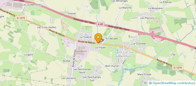 localisation de l'entreprise LES P'TITS LOUPS  BAGE-DOMMARTIN