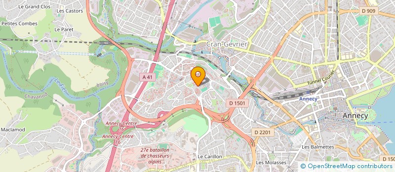 localisation de l'entreprise LES P'TITS LOUPS DU VALLON à ANNECY