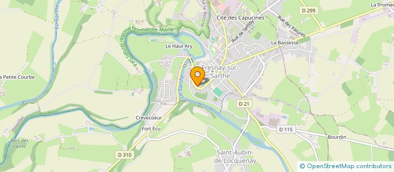 localisation de l'entreprise LES P'TITS LOUPS MAISON D'ASSISTANTES MATERNELLES FRESNAY SUR SARTHE à FRESNAY-SUR-SARTHE
