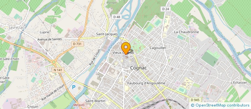 localisation de l'entreprise LES P'TITS LOUSTICS à COGNAC